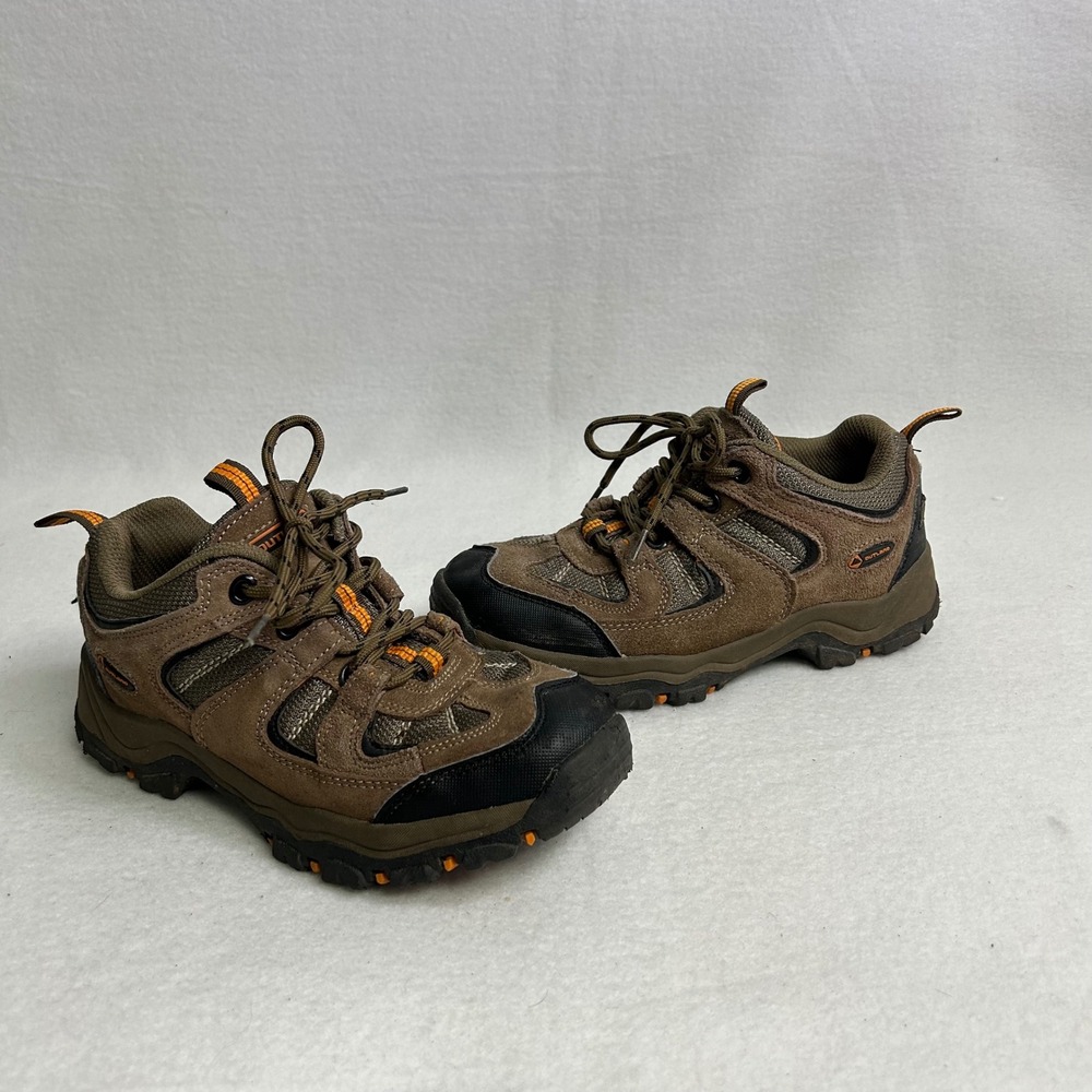 Hiking Gorpcore Outland Kids Size 3 Brown Boomerang Low Hiker‎ Suede Trail Shoes